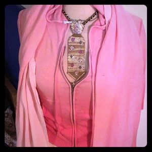 Fresh Pretty Pink Ombré Bebe zip top Snuggly w tie